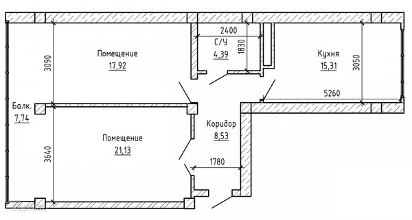 Продам двухкомнатную (2-комн.) квартиру, Ашурова ул, 1, Нальчик г