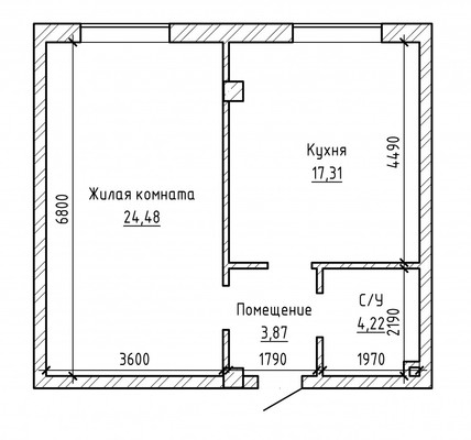 Продам однокомнатную (1-комн.) квартиру, Шогенова ул, 8, Нальчик г