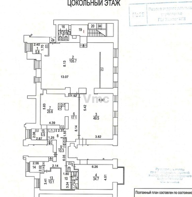 Продам коммерческое помещение 300 м2, 1-я Брестская ул, 62, Москва г