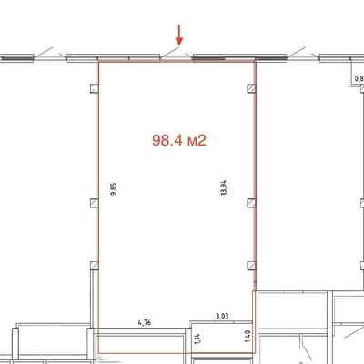 Сдам коммерческое помещение 98,4 м2, Громова ул, 26/3, Екатеринбург г