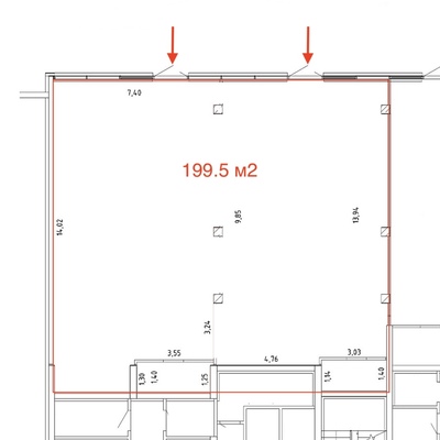 Сдам коммерческое помещение 199,5 м2, Громова ул, 26/3, Екатеринбург г