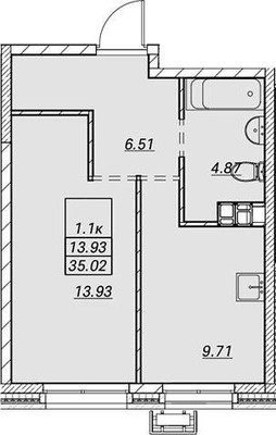 Продам однокомнатную (1-комн.) квартиру (долевое), Детский проезд, Казань г
