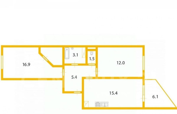 Продам двухкомнатную (2-комн.) квартиру, Ново-Антропшинская ул, 8, Коммунар г