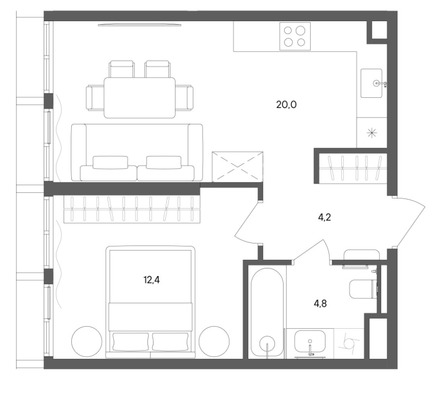 Продам однокомнатную (1-комн.) квартиру, Гастелло ул, 32кА, Москва г