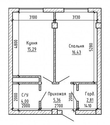 Продам однокомнатную (1-комн.) квартиру, Кабардинская ул, 200, Нальчик г