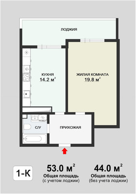 Продам однокомнатную (1-комн.) квартиру, им. Репина ул, 3/1к2, Краснодар г