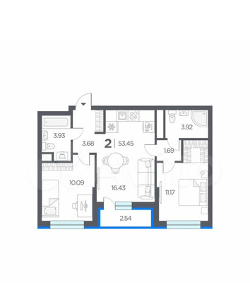 Продам двухкомнатную (2-комн.) квартиру, 2-й Бульварный проезд, 9, Дядьково с