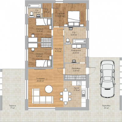 Продам дом, КП Рэд (Белые Столбы мкр.) тер, 90, Домодедово г, 0 км от города