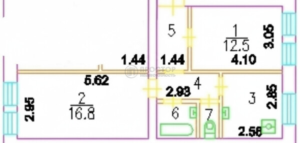 Продам двухкомнатную (2-комн.) квартиру, Налесный пер, 9/11, Москва г