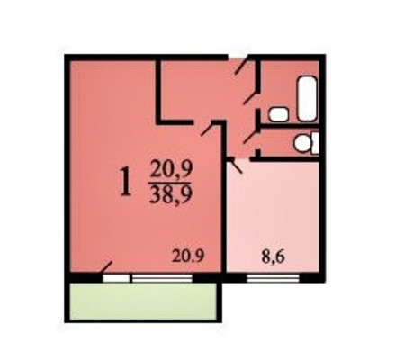 Продам однокомнатную (1-комн.) квартиру, Белая Дача мкр, 22, Котельники г