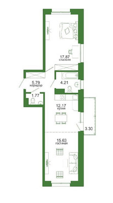 Продам двухкомнатную (2-комн.) квартиру, Юрия Тена проезд, 2к2, Иркутск г
