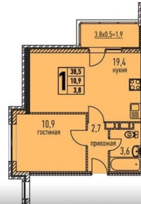 Продам однокомнатную (1-комн.) квартиру, Таманская ул, 121, Анапа г