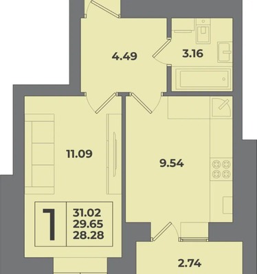 Продам однокомнатную (1-комн.) квартиру, Понартская ул, 6, Калининград г