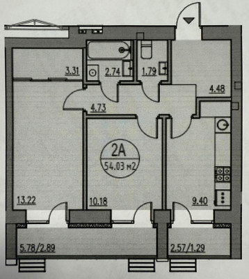 Продам двухкомнатную (2-комн.) квартиру (долевое), Островского ул, 105, Казань г
