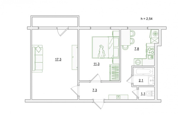 Продам двухкомнатную (2-комн.) квартиру, Гражданский пр-кт, 77Ак3, Санкт-Петербург г