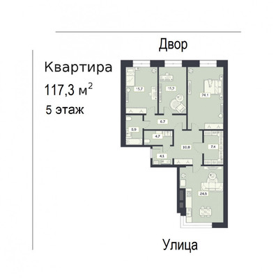 Продам трехкомнатную (3-комн.) квартиру, Староалексеевская ул, 5А, Москва г