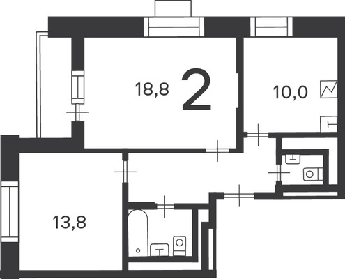 Продам двухкомнатную (2-комн.) квартиру, Кедрова ул, 16к3, Москва г