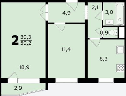 Продам двухкомнатную (2-комн.) квартиру, Загородное ш, 4к2, Москва г