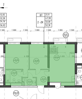Продам двухкомнатную (2-комн.) квартиру (долевое), Александра Суворова пр-кт, 97, Симферополь г