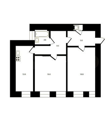 Продам двухкомнатную (2-комн.) квартиру, Комсомола ул, 13б, Санкт-Петербург г