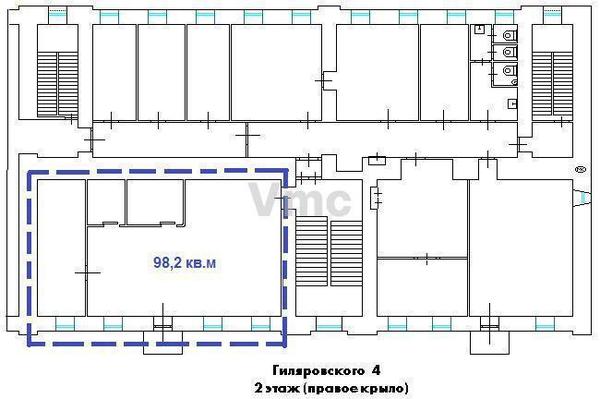 Сдам коммерческое помещение 98,2 м2, Гиляровского ул, 4 5, Москва г