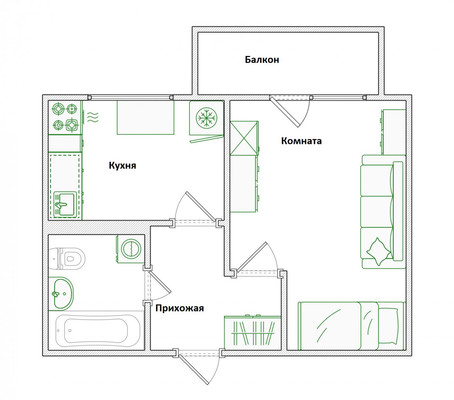 Продам однокомнатную (1-комн.) квартиру, Ладожская ул, 63, Пенза г