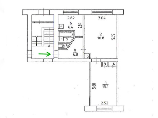 Продам двухкомнатную (2-комн.) квартиру, Академика Вавилова ул, 17, Пермь г