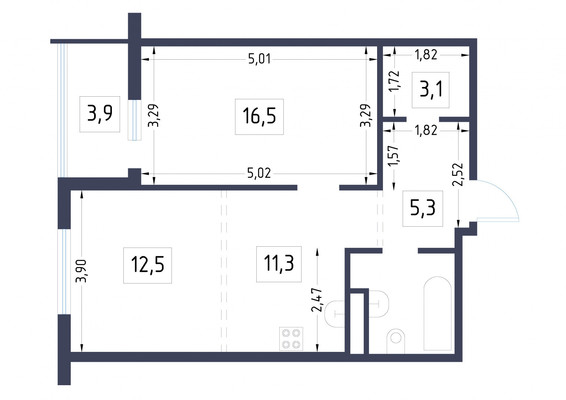 Продам однокомнатную (1-комн.) квартиру, Мебельная ул, 49/29, Санкт-Петербург г
