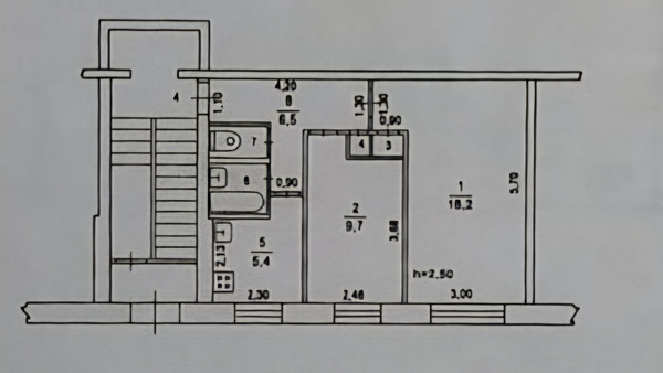 Продам двухкомнатную (2-комн.) квартиру, 8, Зелёный Городок п