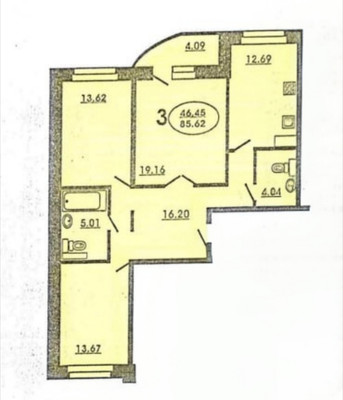 Продам трехкомнатную (3-комн.) квартиру, 7, СНТ Щербинка тер
