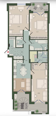 Продам трехкомнатную (3-комн.) квартиру, Молодой гвардии ул, 34к1, Калининград г