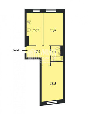 Продам двухкомнатную (2-комн.) квартиру, Фитарёвская ул, 19к1, Коммунарка п