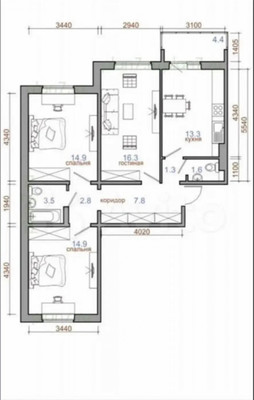 Продам трехкомнатную (3-комн.) квартиру, Глинки ул, 3, Иркутск г