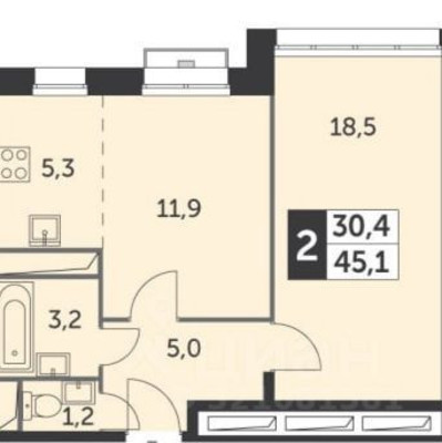Продам однокомнатную (1-комн.) квартиру, Полковника Романова ул, 5, Нагорное п