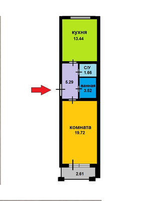 Продам однокомнатную (1-комн.) квартиру, Гражданская ул, 1А, Зеленогорск г