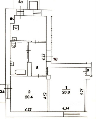 Продам двухкомнатную (2-комн.) квартиру, Фрунзенская наб, 54, Москва г