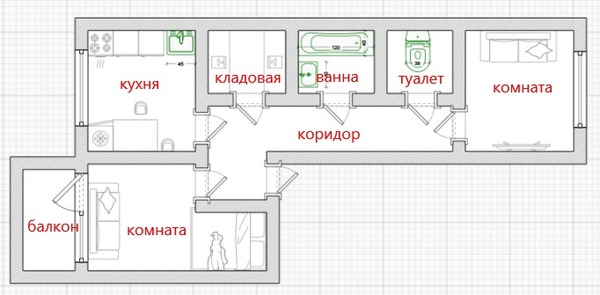 Продам двухкомнатную (2-комн.) квартиру, Деповская ул, 208кб, Ишим г