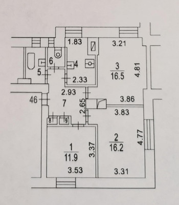 Продам трехкомнатную (3-комн.) квартиру, Вадковский пер, 20к1, Москва г