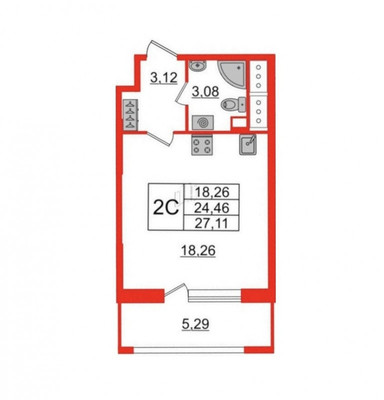 Продам однокомнатную (1-комн.) квартиру (долевое), Труда пл, Санкт-Петербург г