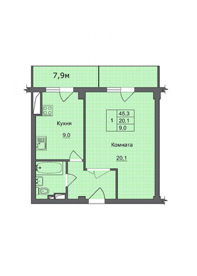 Продам однокомнатную (1-комн.) квартиру, Извилистая ул, 7, Ростов-на-Дону г