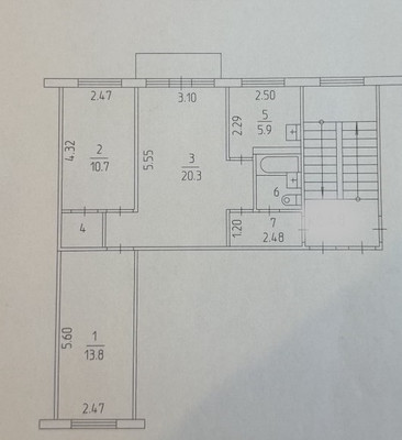 Продам трехкомнатную (3-комн.) квартиру, Мира ул, 70кб, Пермь г