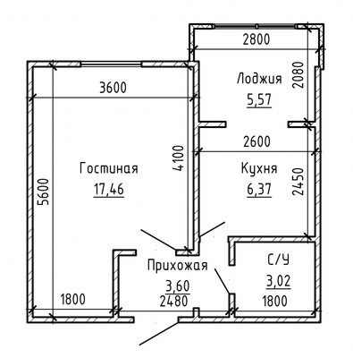 Продам однокомнатную (1-комн.) квартиру, Профсоюзная ул, 224А, Вольный Аул кп