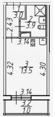Продам однокомнатную (1-комн.) квартиру, Графская ул, 6к1, Мурино п