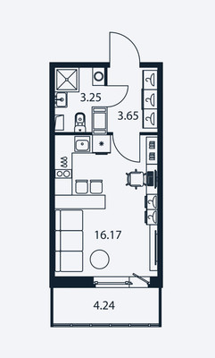 Сдам однокомнатную (1-комн.) квартиру, Романовская ул, 9, Мурино п