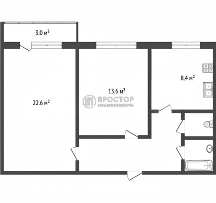 Продам двухкомнатную (2-комн.) квартиру, Дмитровское ш, 46к1, Москва г