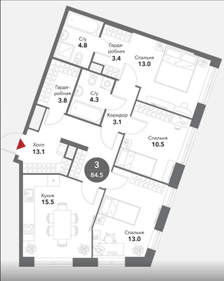 Продам трехкомнатную (3-комн.) квартиру (долевое), Летниковская ул, 6ак3, Москва г