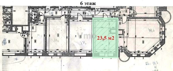 Сдам коммерческое помещение 23,5 м2, Садовая-Кудринская ул, 25, Москва г