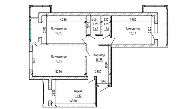 Продам трехкомнатную (3-комн.) квартиру, Шогенова ул, 18, Нальчик г