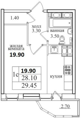 Продам однокомнатную (1-комн.) квартиру, Заречная ул, 45к2, Парголово п