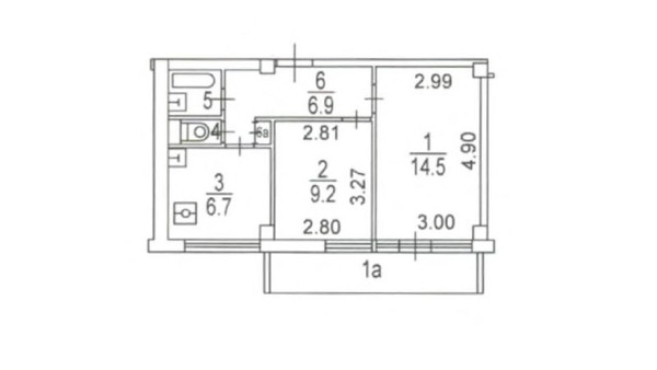 Продам двухкомнатную (2-комн.) квартиру, Нежинская ул, 19к1, Москва г